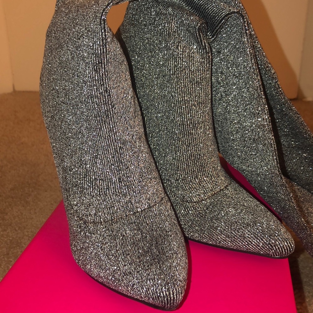 Metallic Thigh High Boots